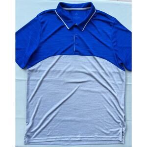 Adidas Blue and Gray Heathered Golf / Athletic Polo: Size Men's XL